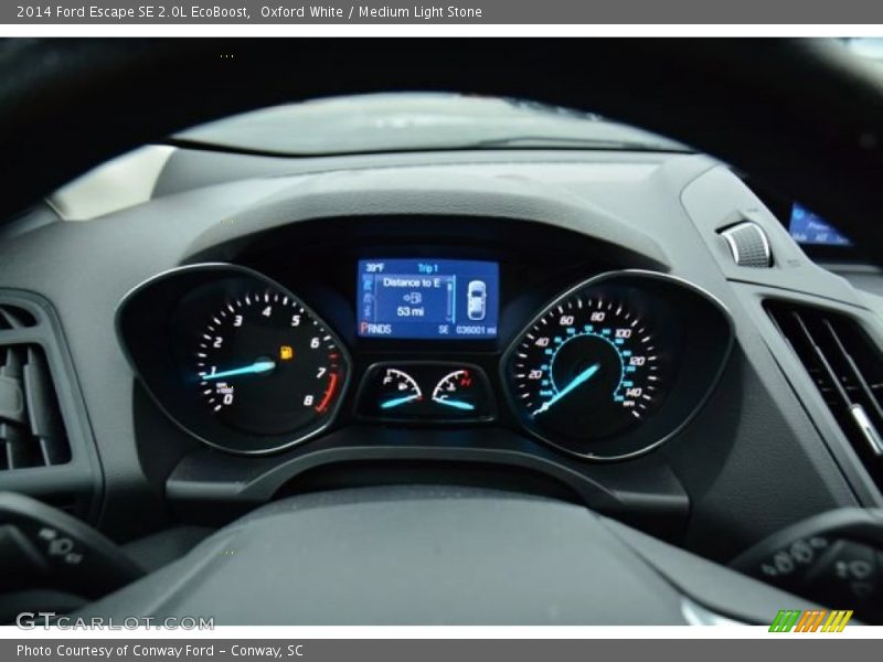 Oxford White / Medium Light Stone 2014 Ford Escape SE 2.0L EcoBoost