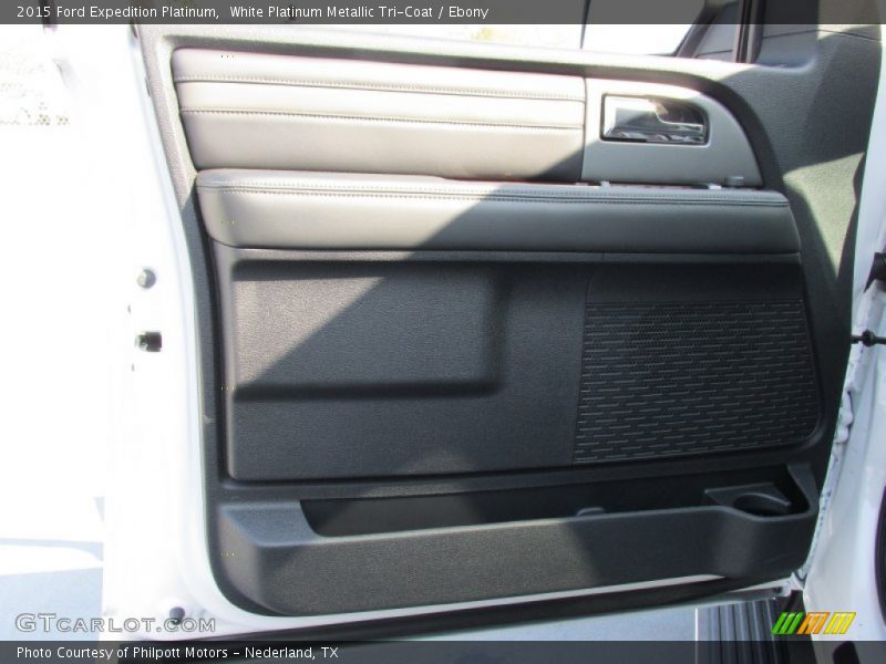 White Platinum Metallic Tri-Coat / Ebony 2015 Ford Expedition Platinum