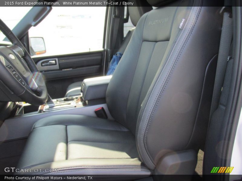 White Platinum Metallic Tri-Coat / Ebony 2015 Ford Expedition Platinum