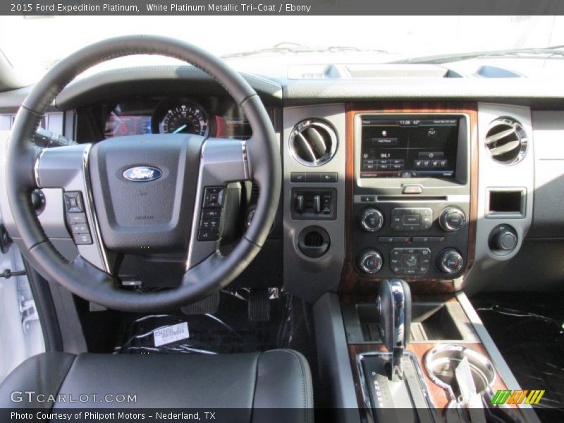 White Platinum Metallic Tri-Coat / Ebony 2015 Ford Expedition Platinum