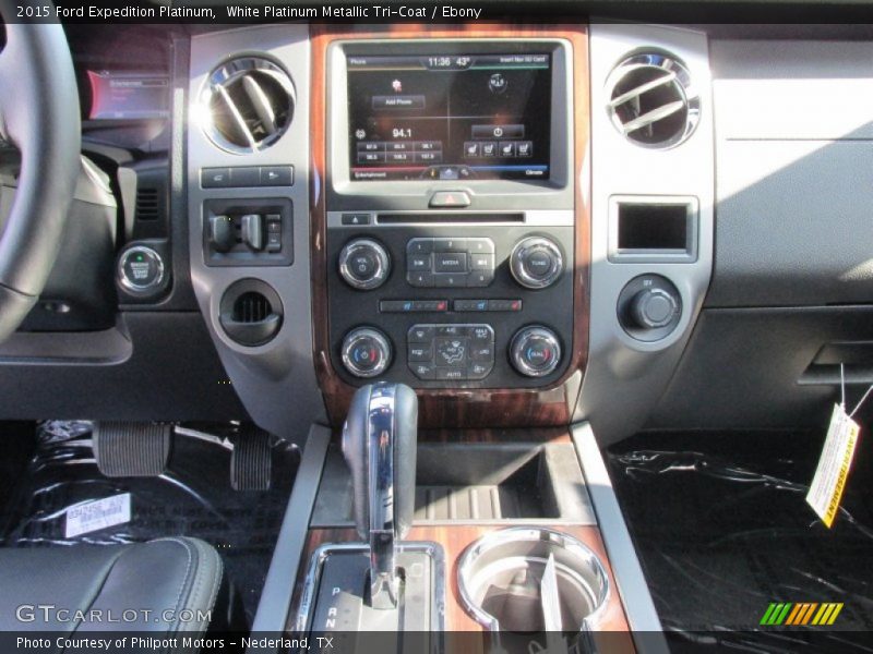 White Platinum Metallic Tri-Coat / Ebony 2015 Ford Expedition Platinum