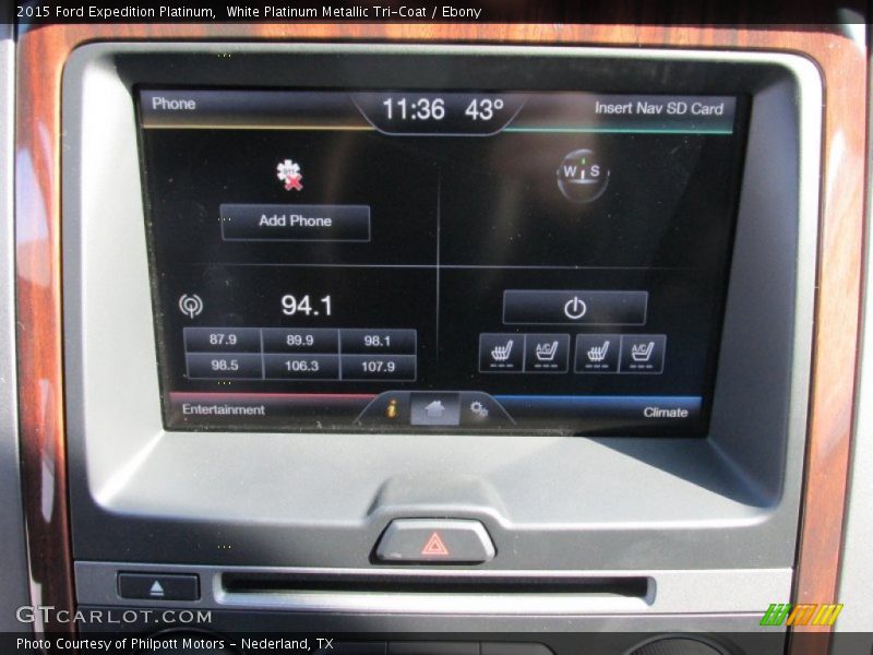 White Platinum Metallic Tri-Coat / Ebony 2015 Ford Expedition Platinum