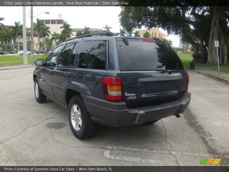 Steel Blue Pearlcoat / Dark Slate Gray 2002 Jeep Grand Cherokee Laredo