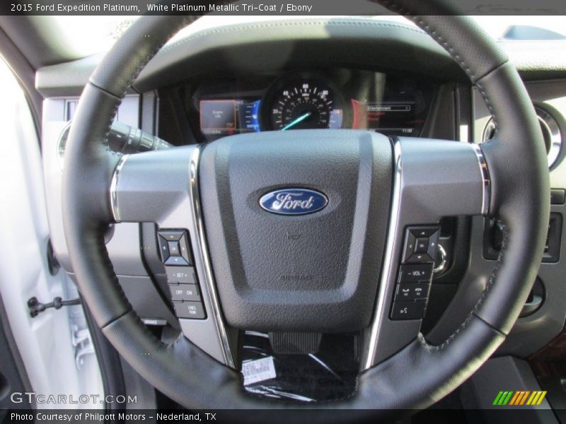 White Platinum Metallic Tri-Coat / Ebony 2015 Ford Expedition Platinum