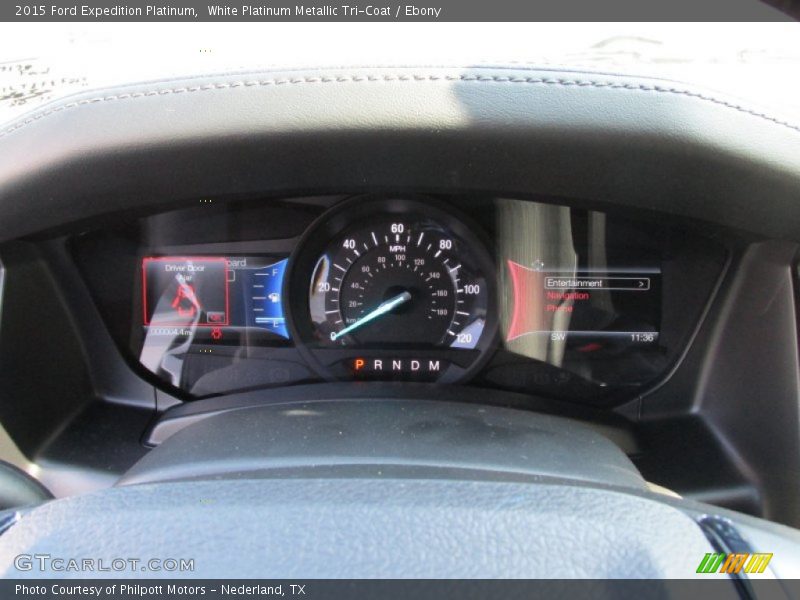 White Platinum Metallic Tri-Coat / Ebony 2015 Ford Expedition Platinum
