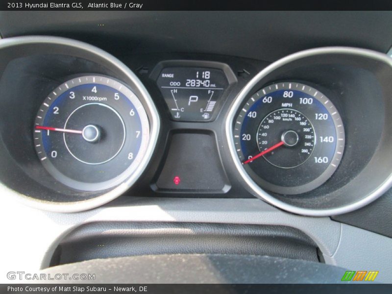 Atlantic Blue / Gray 2013 Hyundai Elantra GLS