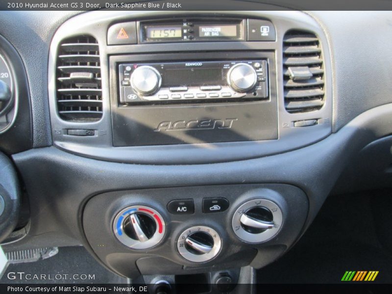 Dark Sapphire Blue / Black 2010 Hyundai Accent GS 3 Door