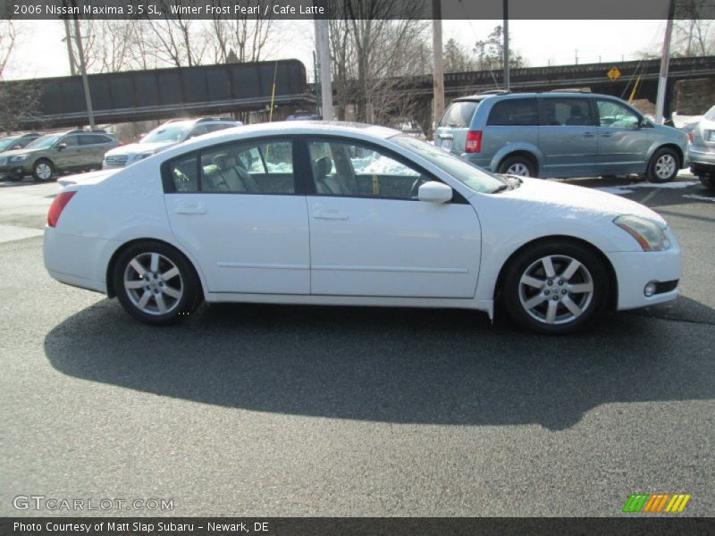 Winter Frost Pearl / Cafe Latte 2006 Nissan Maxima 3.5 SL