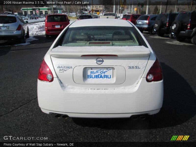 Winter Frost Pearl / Cafe Latte 2006 Nissan Maxima 3.5 SL