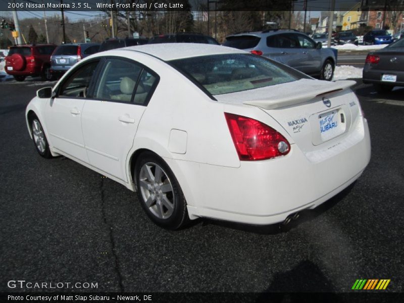 Winter Frost Pearl / Cafe Latte 2006 Nissan Maxima 3.5 SL