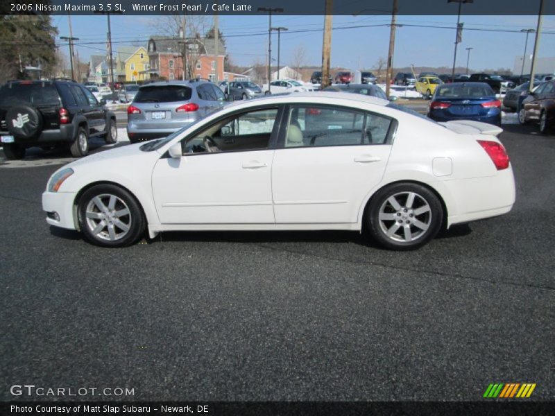 Winter Frost Pearl / Cafe Latte 2006 Nissan Maxima 3.5 SL