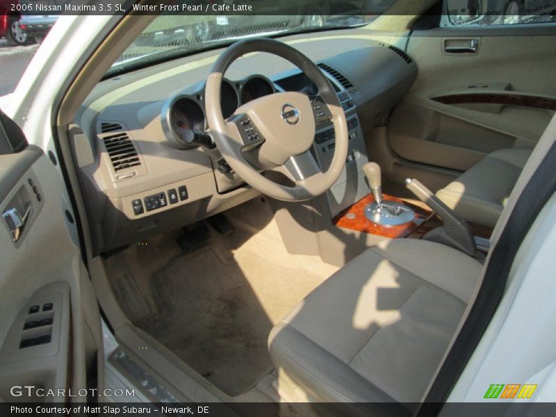 Winter Frost Pearl / Cafe Latte 2006 Nissan Maxima 3.5 SL