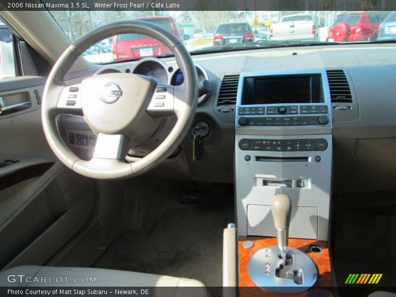 Winter Frost Pearl / Cafe Latte 2006 Nissan Maxima 3.5 SL