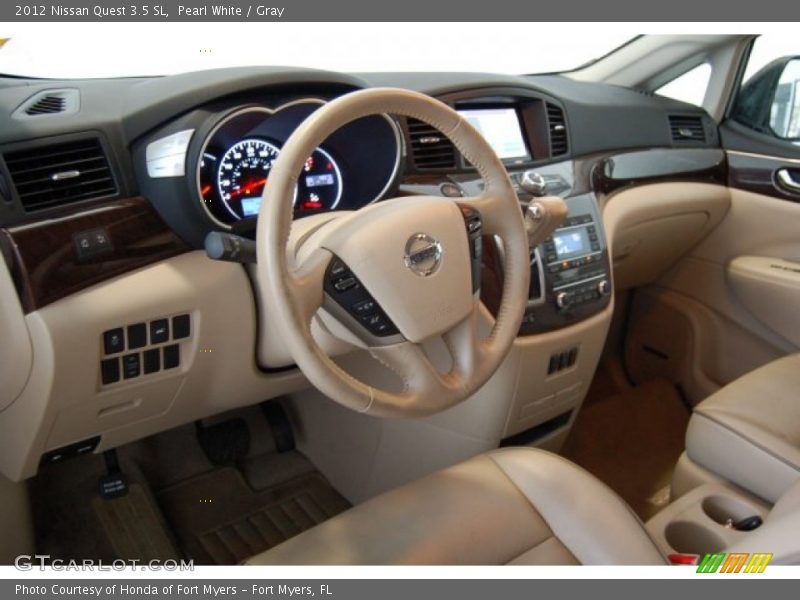 Pearl White / Gray 2012 Nissan Quest 3.5 SL