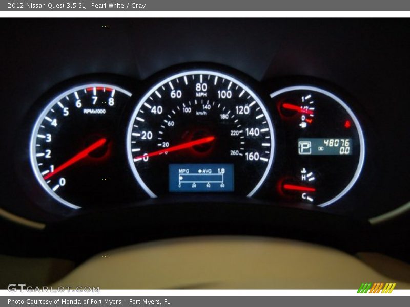 Pearl White / Gray 2012 Nissan Quest 3.5 SL