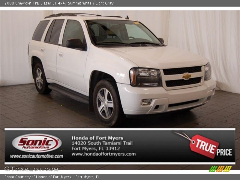 Summit White / Light Gray 2008 Chevrolet TrailBlazer LT 4x4