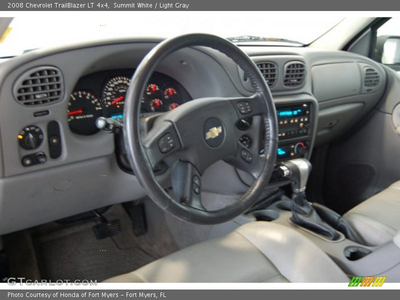 Summit White / Light Gray 2008 Chevrolet TrailBlazer LT 4x4
