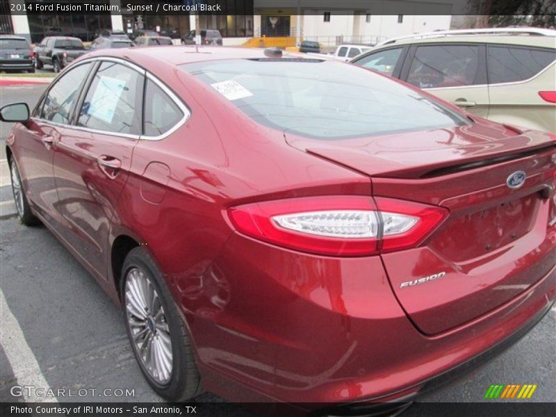 Sunset / Charcoal Black 2014 Ford Fusion Titanium