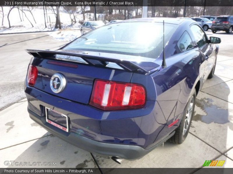 Kona Blue Metallic / Charcoal Black 2011 Ford Mustang V6 Premium Coupe