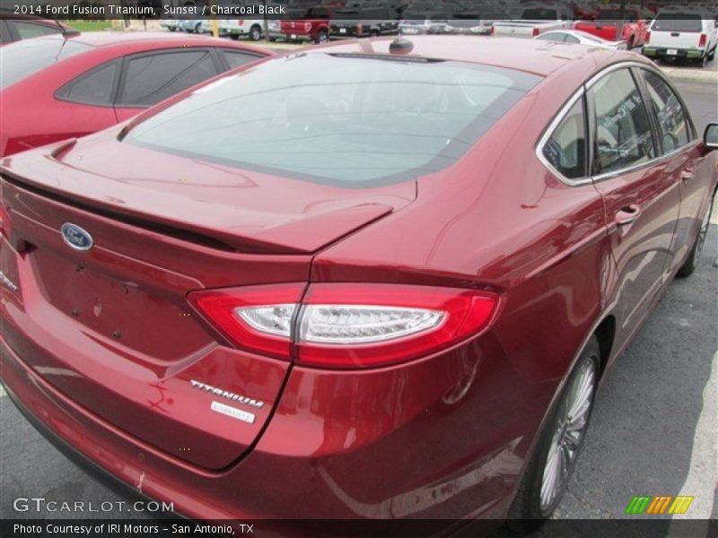 Sunset / Charcoal Black 2014 Ford Fusion Titanium