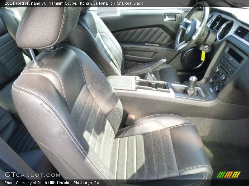 Kona Blue Metallic / Charcoal Black 2011 Ford Mustang V6 Premium Coupe