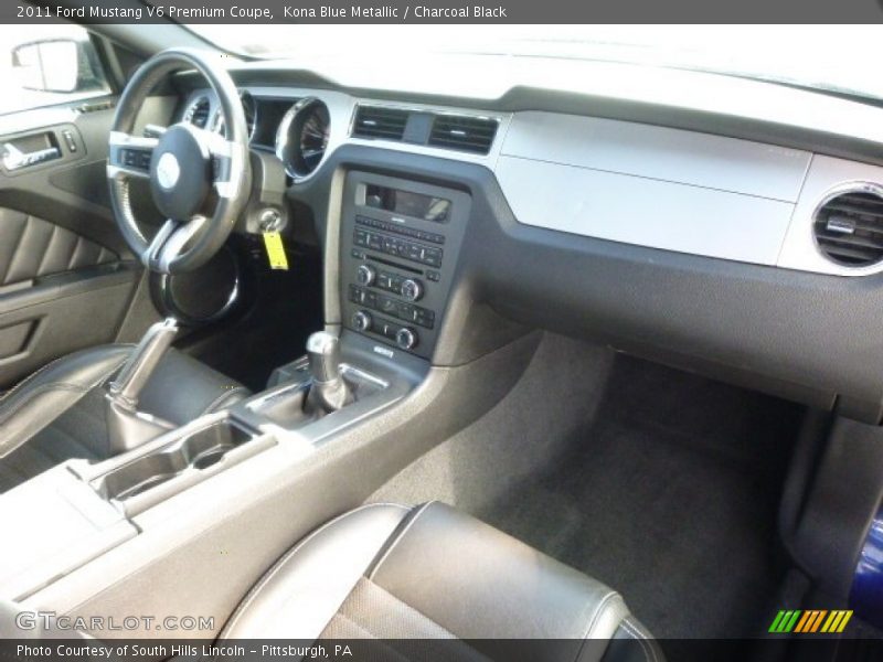 Kona Blue Metallic / Charcoal Black 2011 Ford Mustang V6 Premium Coupe
