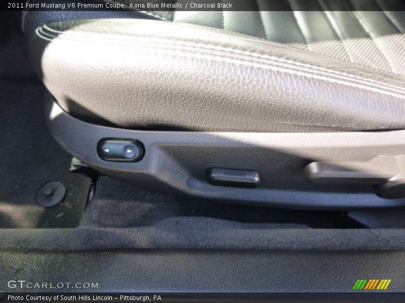 Kona Blue Metallic / Charcoal Black 2011 Ford Mustang V6 Premium Coupe