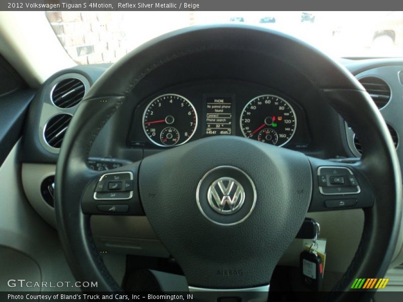 Reflex Silver Metallic / Beige 2012 Volkswagen Tiguan S 4Motion