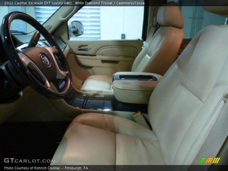 White Diamond Tricoat / Cashmere/Cocoa 2012 Cadillac Escalade EXT Luxury AWD