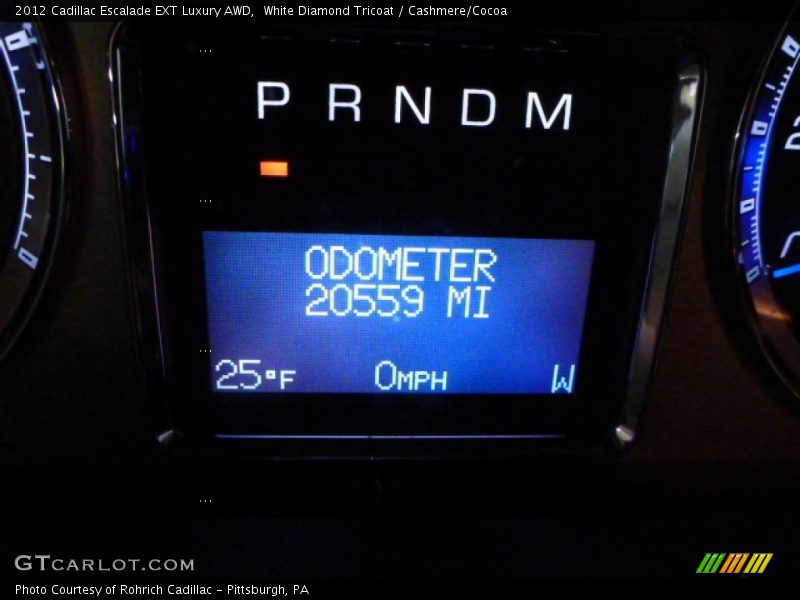 White Diamond Tricoat / Cashmere/Cocoa 2012 Cadillac Escalade EXT Luxury AWD