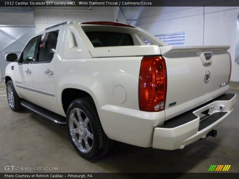 White Diamond Tricoat / Cashmere/Cocoa 2012 Cadillac Escalade EXT Luxury AWD