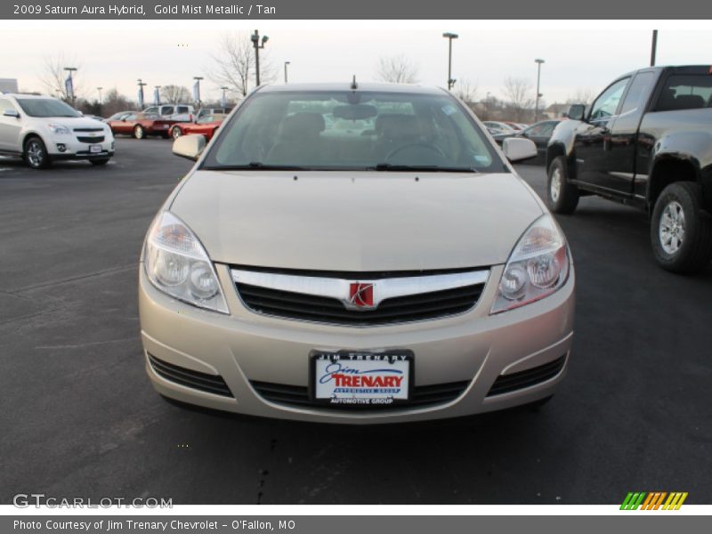 Gold Mist Metallic / Tan 2009 Saturn Aura Hybrid