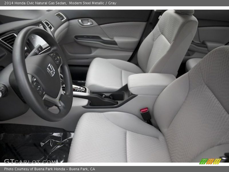 Modern Steel Metallic / Gray 2014 Honda Civic Natural Gas Sedan