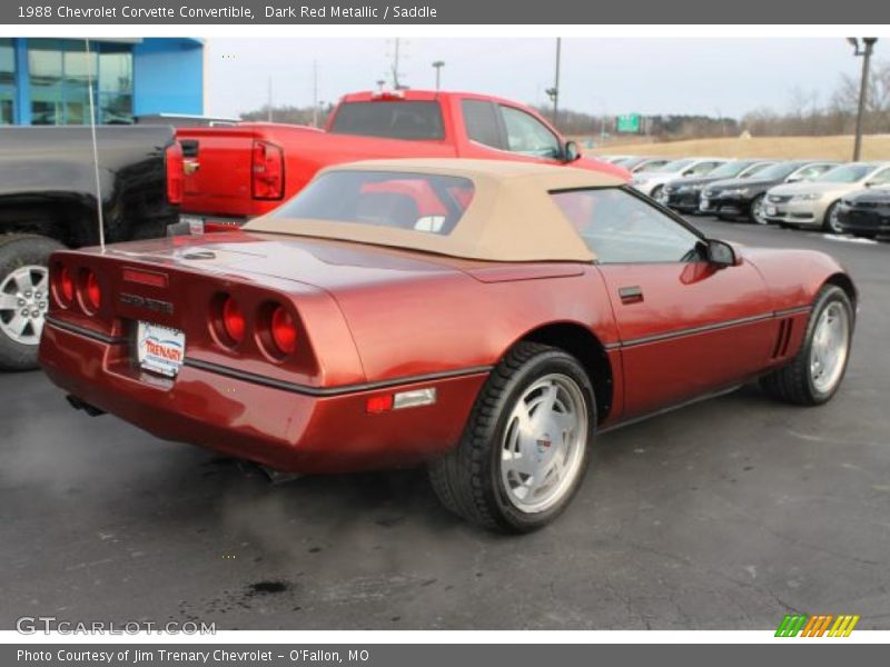 Dark Red Metallic / Saddle 1988 Chevrolet Corvette Convertible