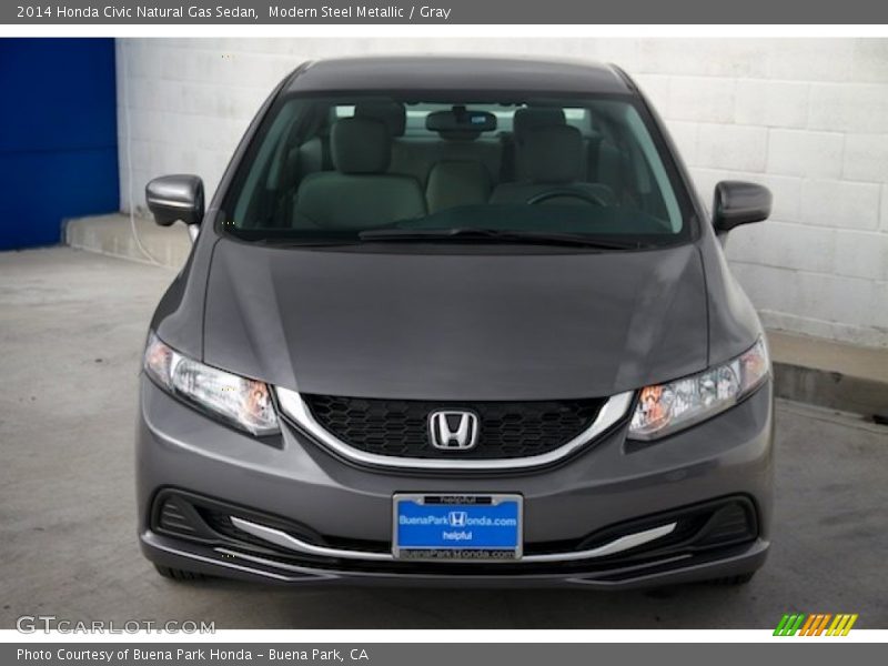 Modern Steel Metallic / Gray 2014 Honda Civic Natural Gas Sedan