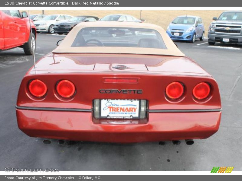 Dark Red Metallic / Saddle 1988 Chevrolet Corvette Convertible