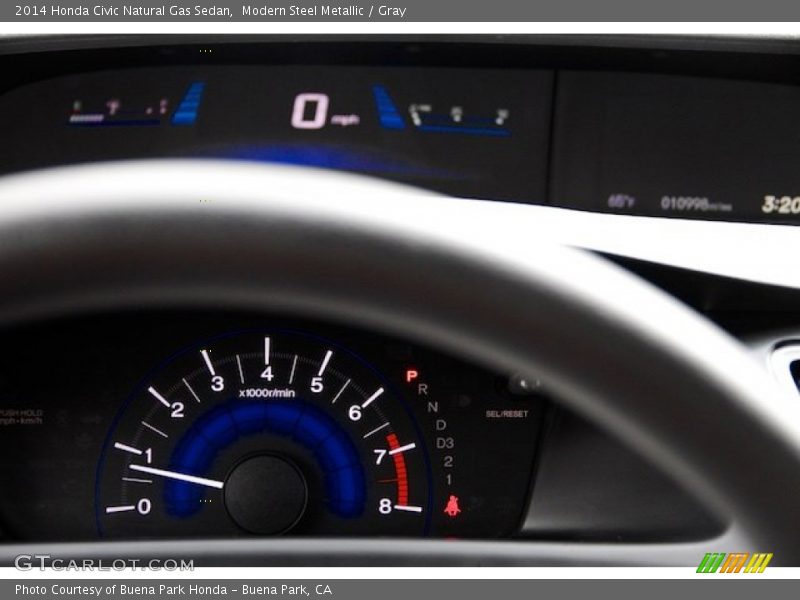 Modern Steel Metallic / Gray 2014 Honda Civic Natural Gas Sedan