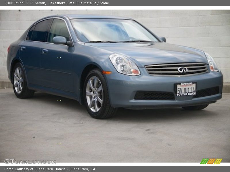 Lakeshore Slate Blue Metallic / Stone 2006 Infiniti G 35 Sedan