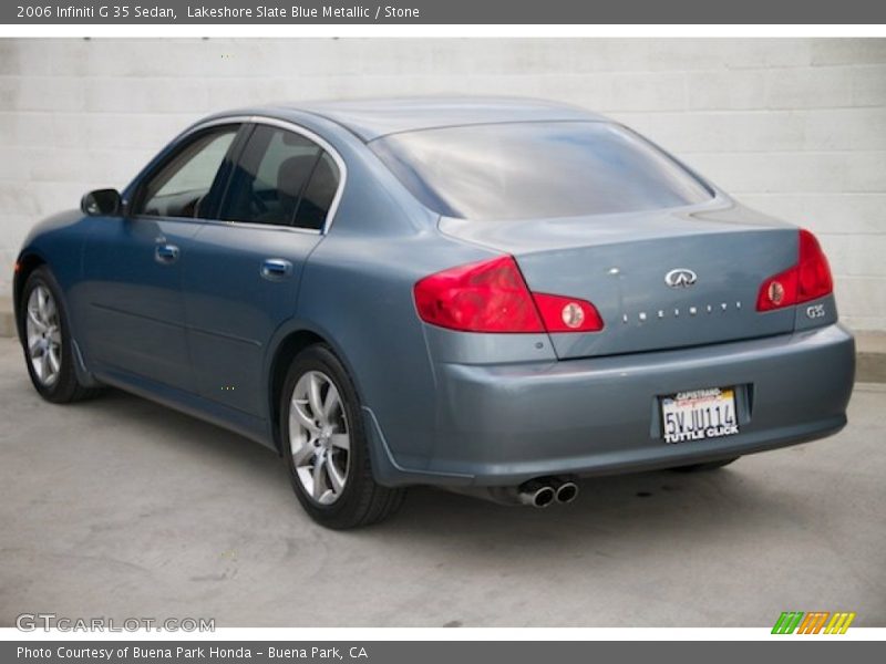 Lakeshore Slate Blue Metallic / Stone 2006 Infiniti G 35 Sedan