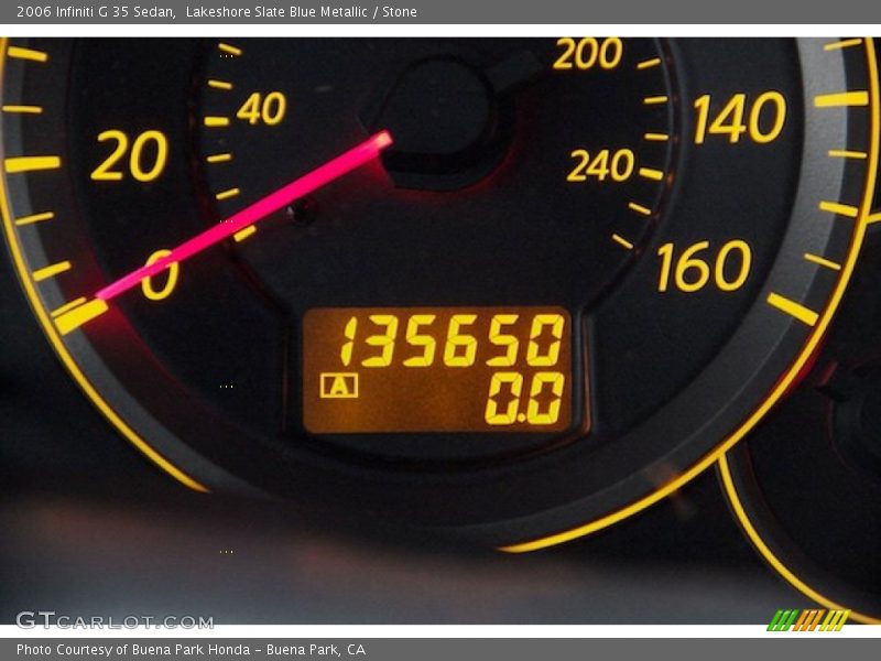 Lakeshore Slate Blue Metallic / Stone 2006 Infiniti G 35 Sedan
