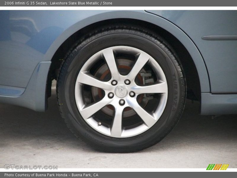 Lakeshore Slate Blue Metallic / Stone 2006 Infiniti G 35 Sedan