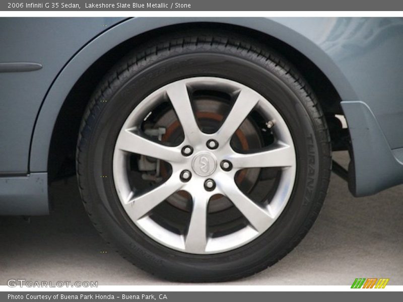 Lakeshore Slate Blue Metallic / Stone 2006 Infiniti G 35 Sedan