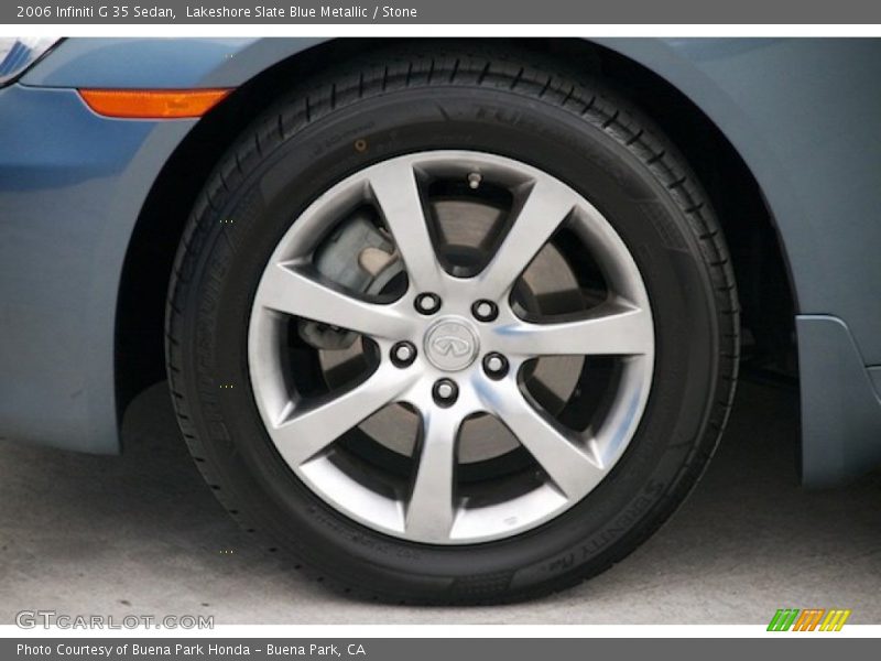 Lakeshore Slate Blue Metallic / Stone 2006 Infiniti G 35 Sedan