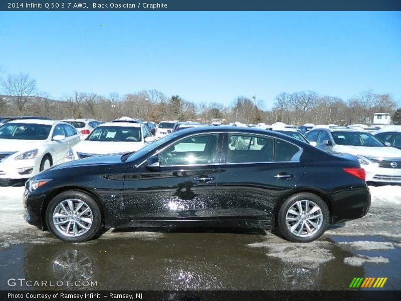 Black Obsidian / Graphite 2014 Infiniti Q 50 3.7 AWD