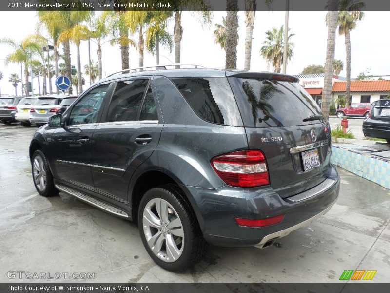 Steel Grey Metallic / Black 2011 Mercedes-Benz ML 350