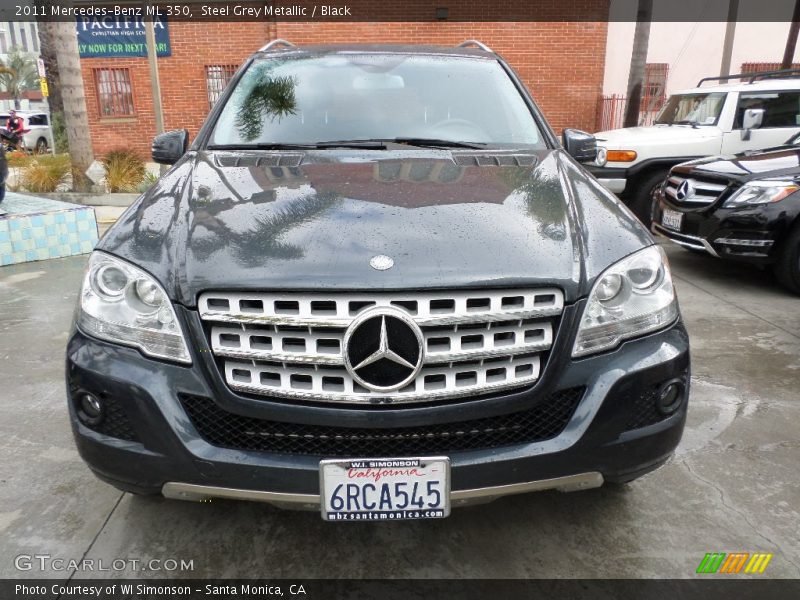 Steel Grey Metallic / Black 2011 Mercedes-Benz ML 350