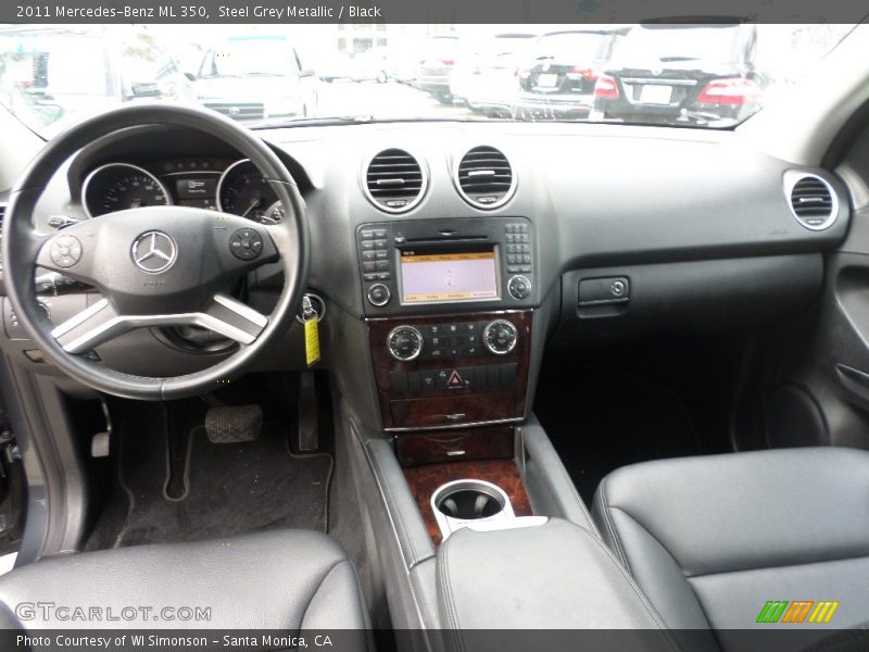 Steel Grey Metallic / Black 2011 Mercedes-Benz ML 350