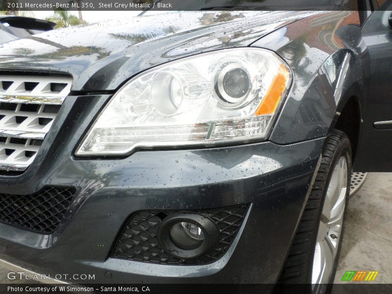 Steel Grey Metallic / Black 2011 Mercedes-Benz ML 350