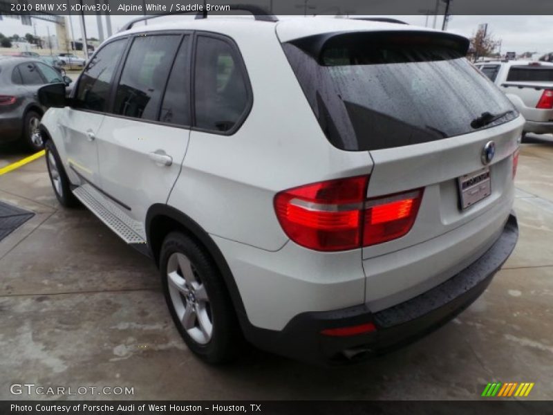 Alpine White / Saddle Brown 2010 BMW X5 xDrive30i