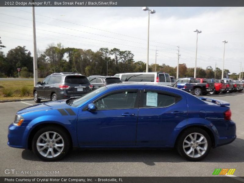 Blue Streak Pearl / Black/Silver/Red 2012 Dodge Avenger R/T